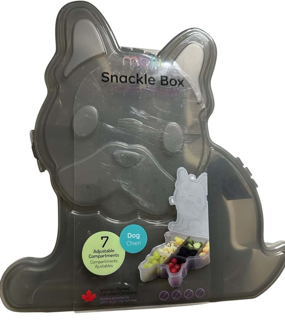 Melii Dog Snackle Box 7 Adjustable Compartments French Bulldog Grey